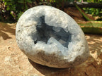Polished Large Blue Celestite Gemstone Egg x 1 From Sakoany, Madagascar - Toprock Gemstones and Minerals 