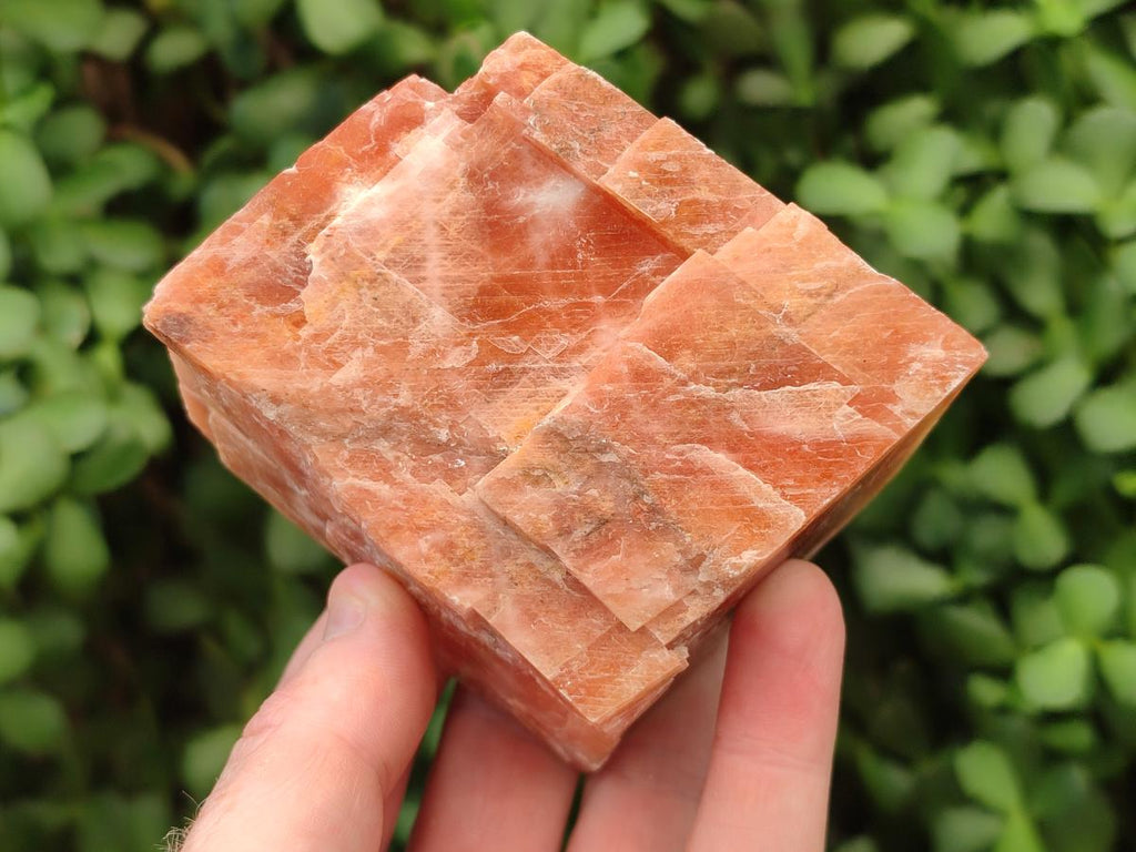 Natural Large Rhombohedral Sunset Orange Calcite Specimens x 4 From Spitzkop, Namibia