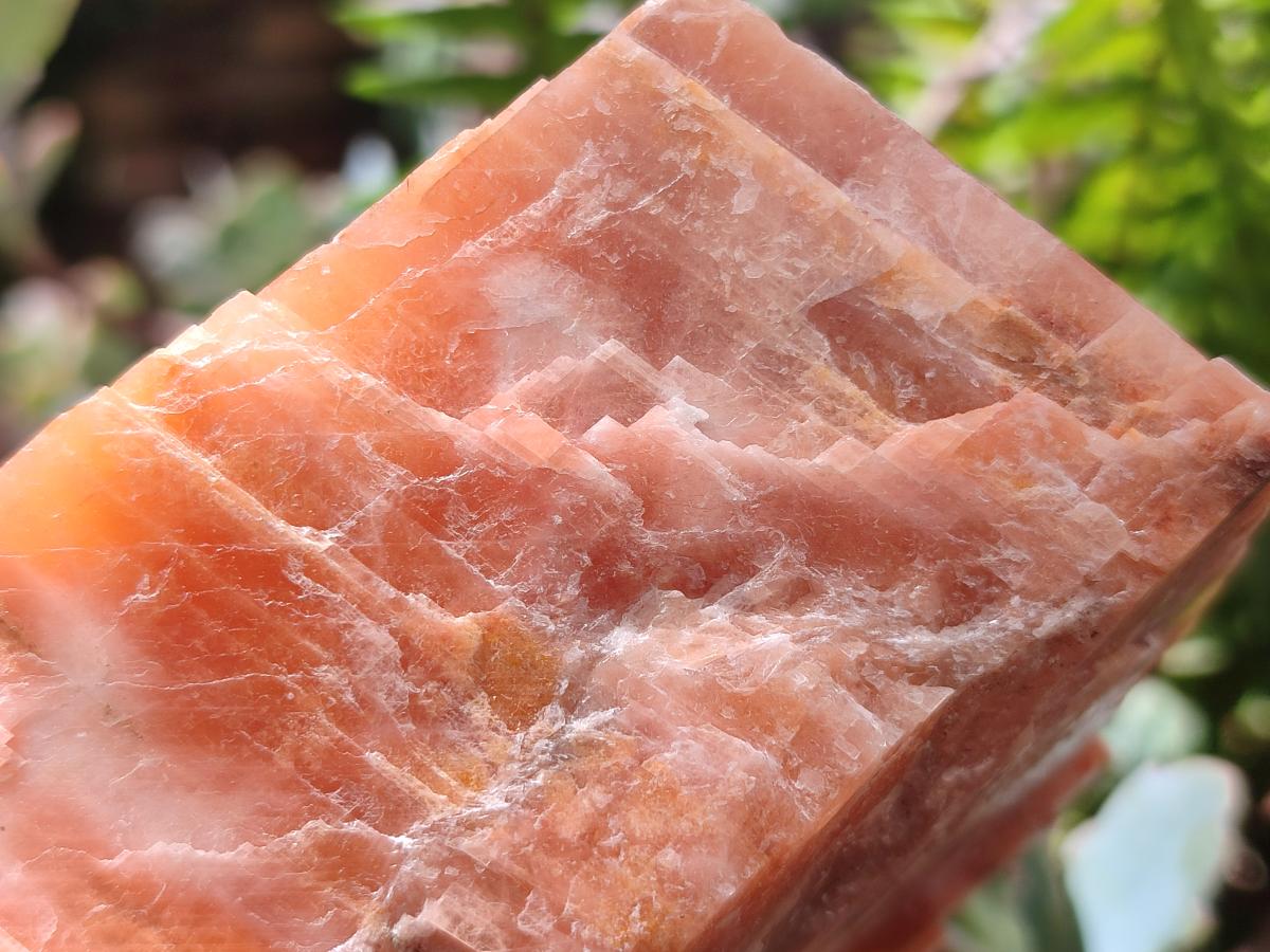 Natural Large Rhombohedral Sunset Orange Calcite Specimens x 4 From Spitzkop, Namibia