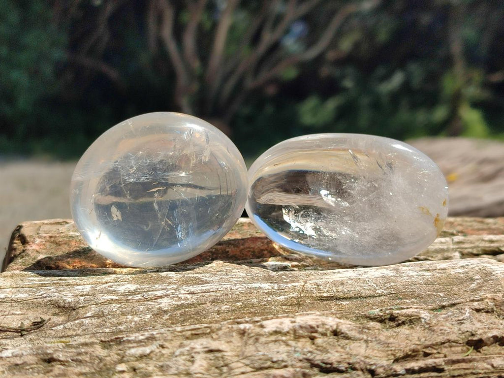 Polished Clear Quartz Galets x 20 From Madagascar
