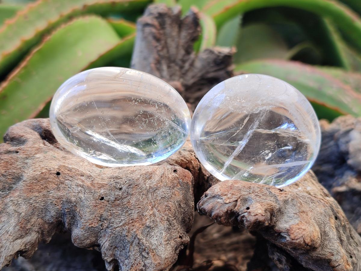 Polished Clear Quartz Galets x 20 From Madagascar