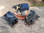 Natural Schorl Black Tourmaline Specimens x 12 From Erongo, Namibia