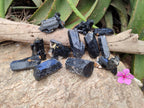 Natural Schorl Black Tourmaline Specimens x 12 From Erongo, Namibia