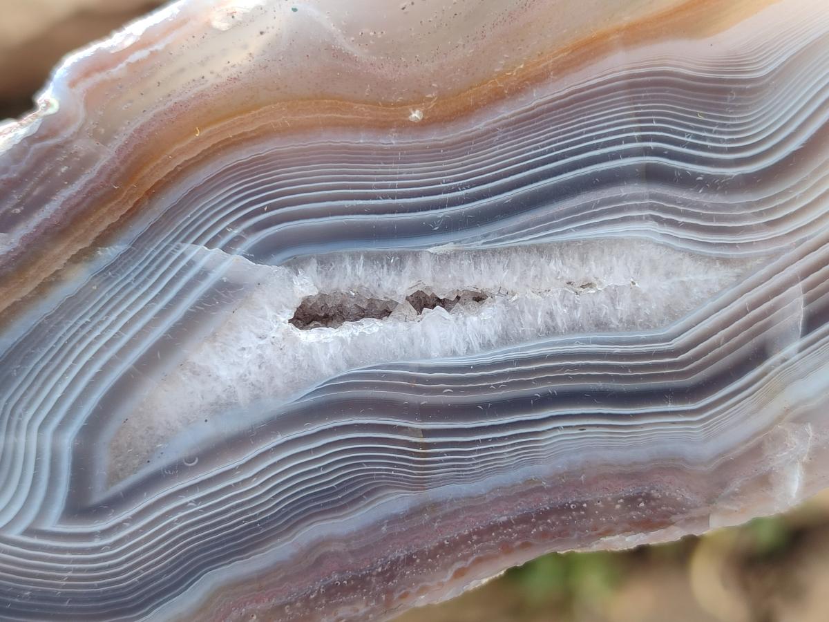 Polished One Side Large Red Shashe River Agate Nodules x 2 From Shashe River, Zimbabwe