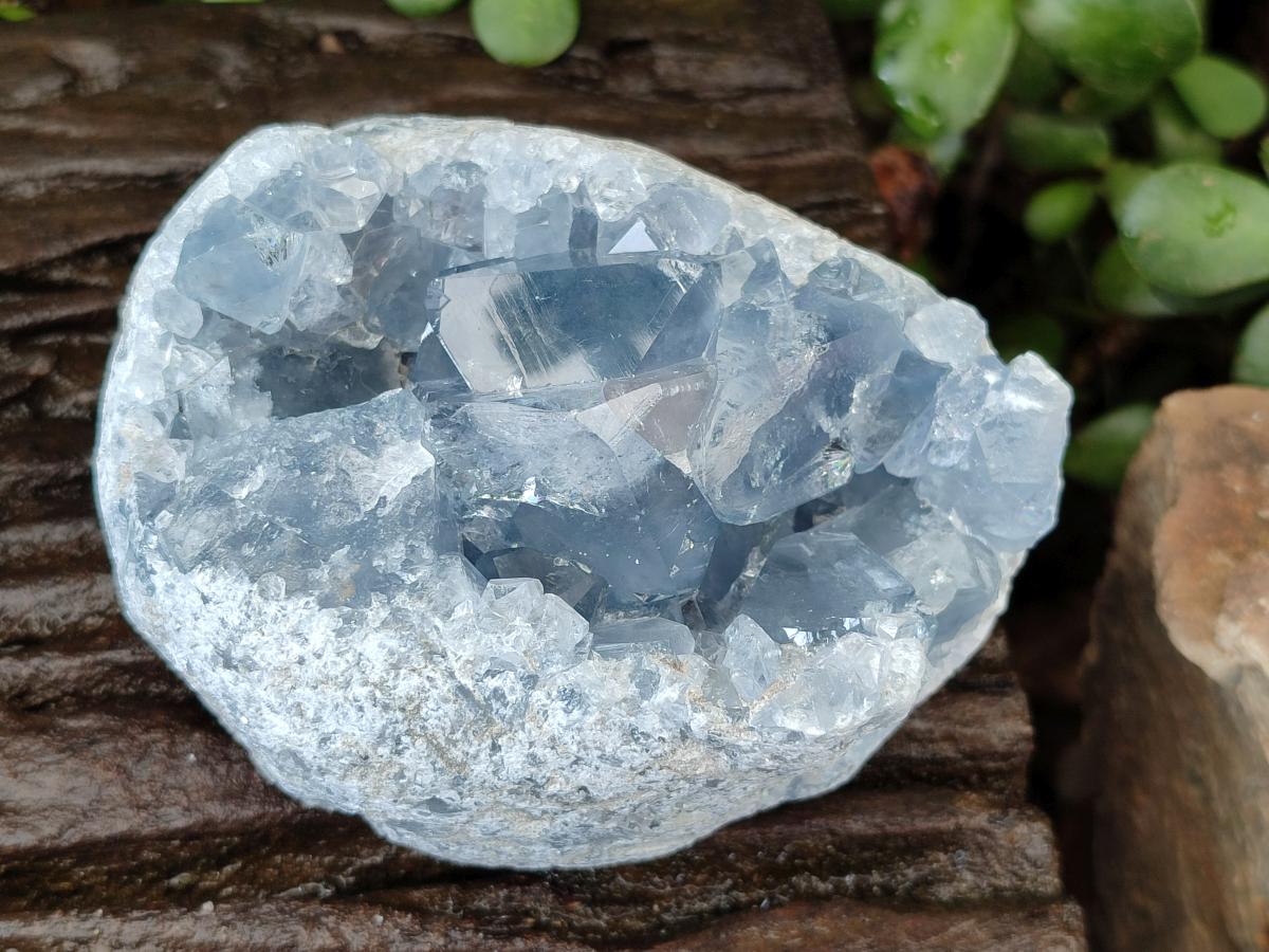 Natural Blue Celestite Specimens x 4 From Sakoany, Madagascar