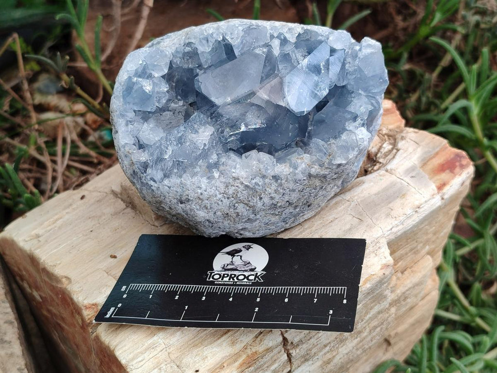 Natural Blue Celestite Specimens x 4 From Sakoany, Madagascar