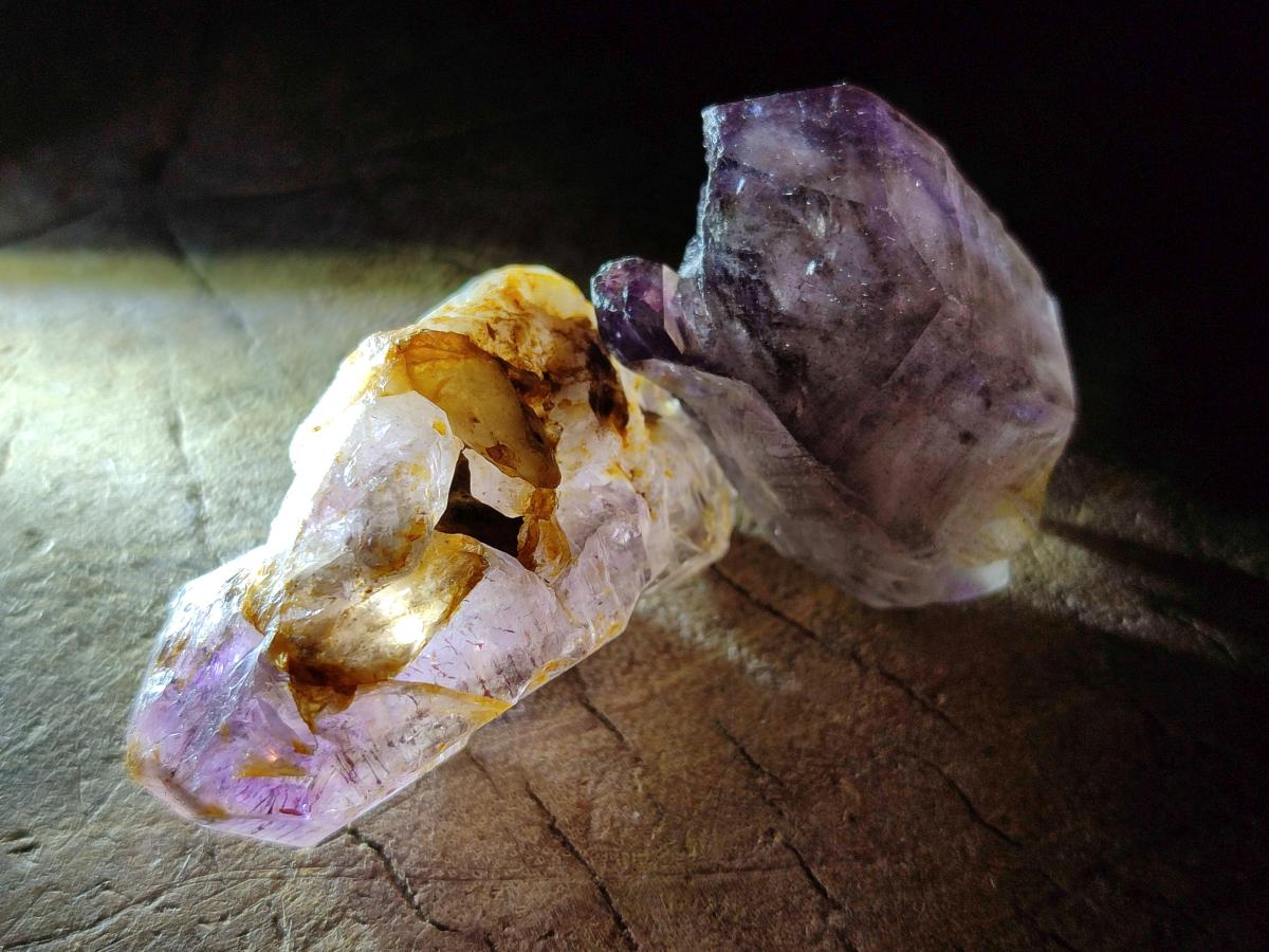 Natural Window Amethyst Crystals x 24 From Chiredzi, Zimbabwe