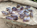 Natural Window Amethyst Crystals x 24 From Chiredzi, Zimbabwe