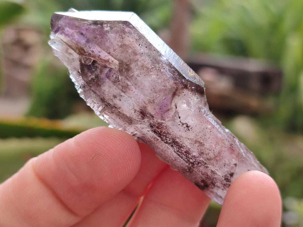 Natural Window Amethyst Crystals x 24 From Chiredzi, Zimbabwe