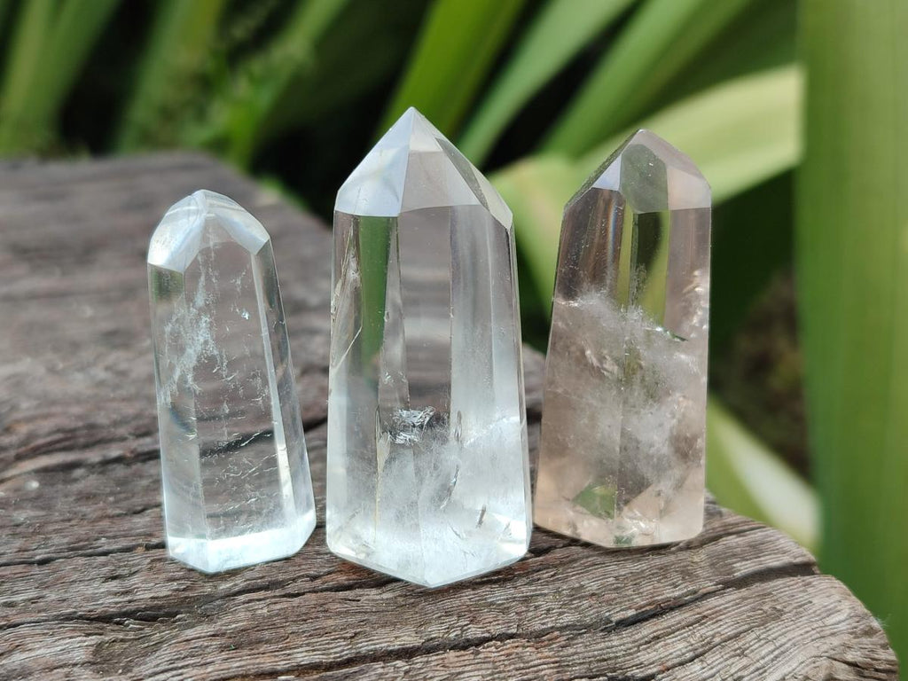 Polished Clear and Optic Quartz Jewellery Crystals x 35 From Madagascar - Toprock Gemstones and Minerals 
