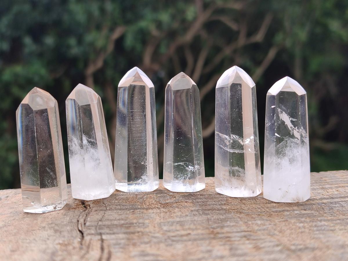 Polished Clear and Optic Quartz Jewellery Crystals x 35 From Madagascar - Toprock Gemstones and Minerals 