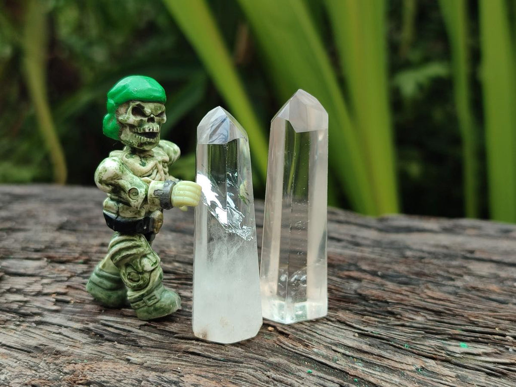 Polished Clear and Optic Quartz Jewellery Crystals x 35 From Madagascar - Toprock Gemstones and Minerals 