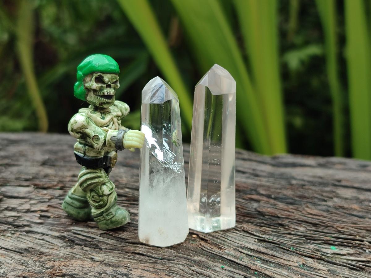 Polished Clear and Optic Quartz Jewellery Crystals x 35 From Madagascar - Toprock Gemstones and Minerals 