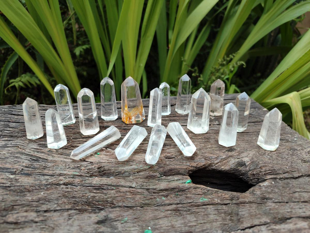 Polished Clear and Optic Quartz Jewellery Crystals x 35 From Madagascar - Toprock Gemstones and Minerals 