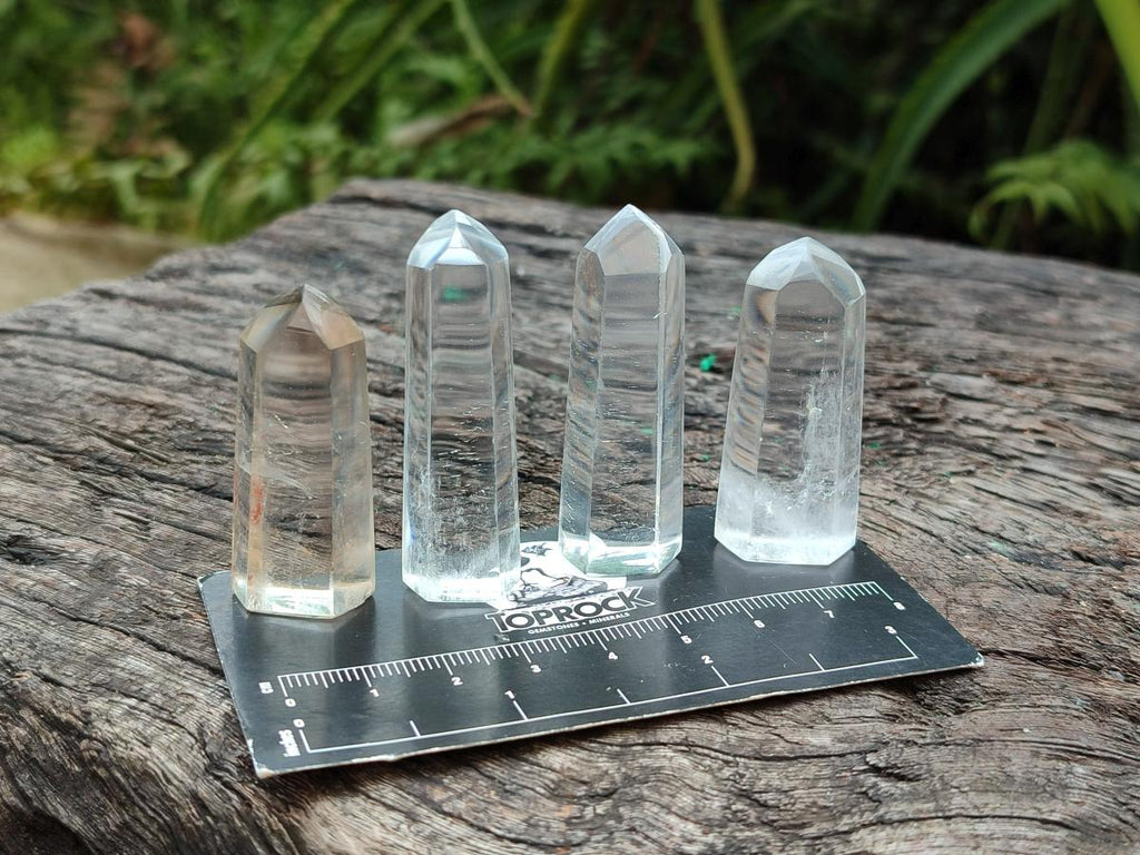 Polished Clear and Optic Quartz Jewellery Crystals x 35 From Madagascar - Toprock Gemstones and Minerals 