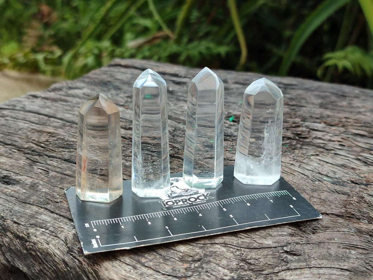 Polished Clear and Optic Quartz Jewellery Crystals x 35 From Madagascar - Toprock Gemstones and Minerals 