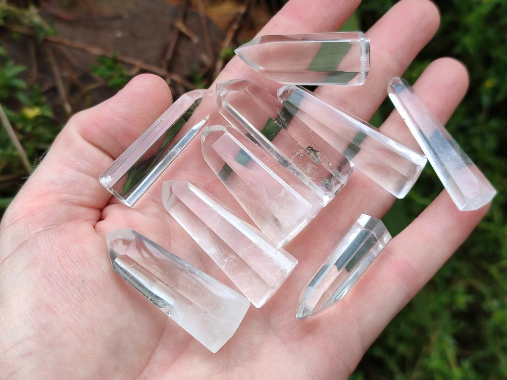 Polished Clear and Optic Quartz Jewellery Crystals x 35 From Madagascar - Toprock Gemstones and Minerals 
