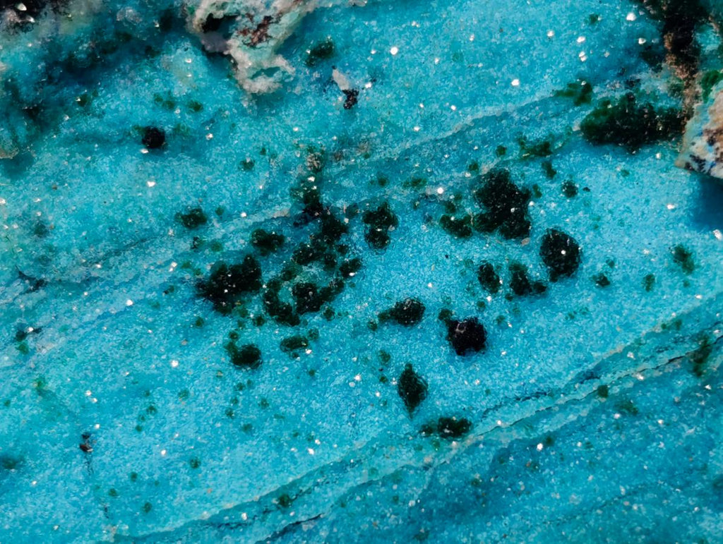 Natural Drusy Coated Chrysocolla with Malachite Specimens x 2 From Lupoto Mine, Congo