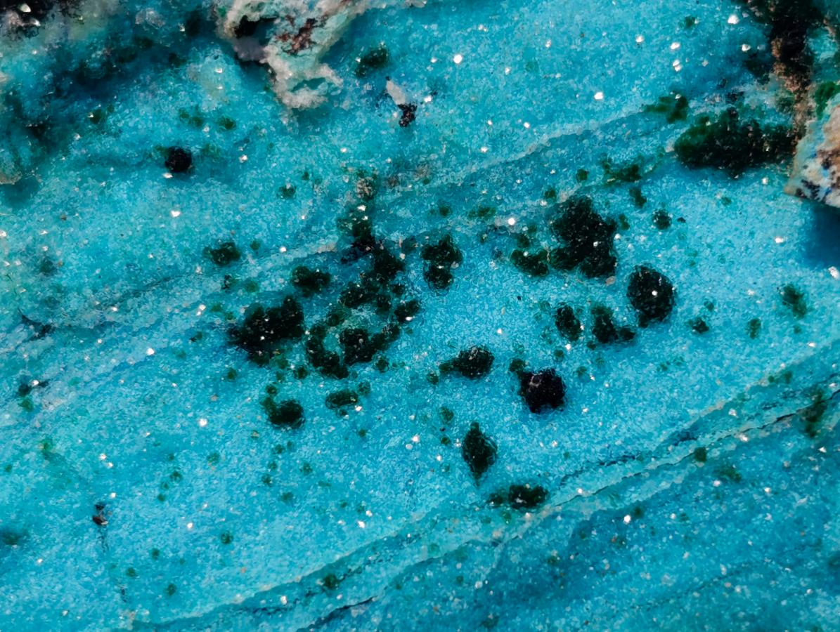 Natural Drusy Coated Chrysocolla with Malachite Specimens x 2 From Lupoto Mine, Congo