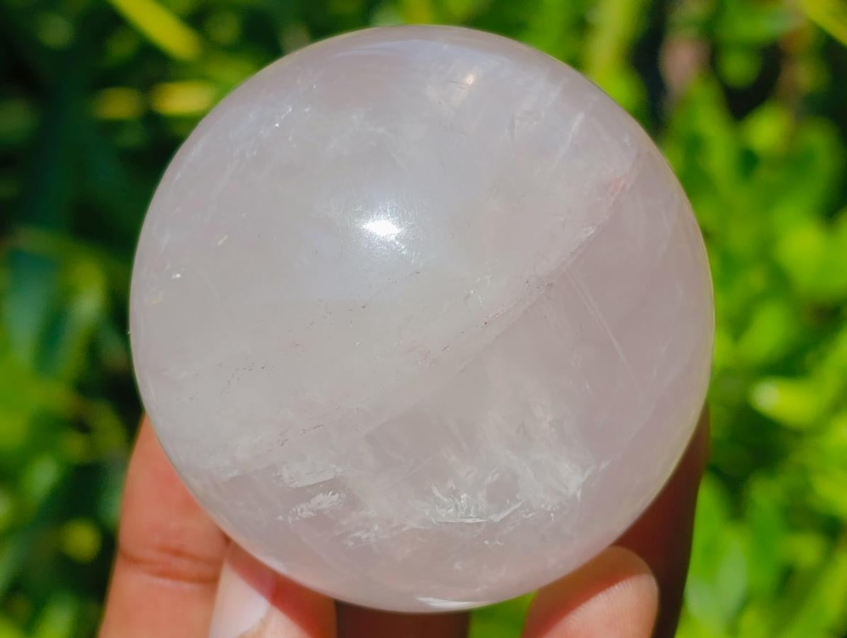 Polished Small Gemmy Star Rose Quartz Spheres x 6 From Madagascar