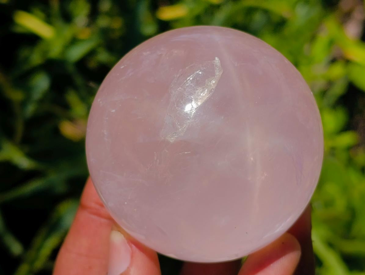 Polished Small Gemmy Star Rose Quartz Spheres x 6 From Madagascar