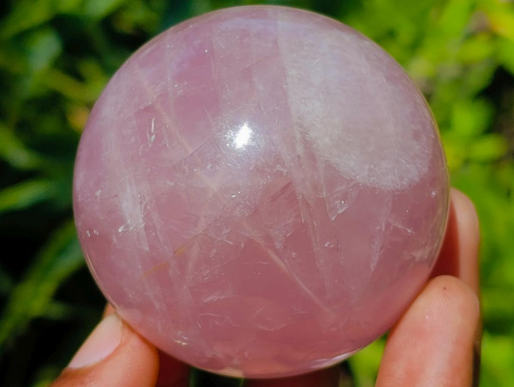 Polished Small Gemmy Star Rose Quartz Spheres x 6 From Madagascar