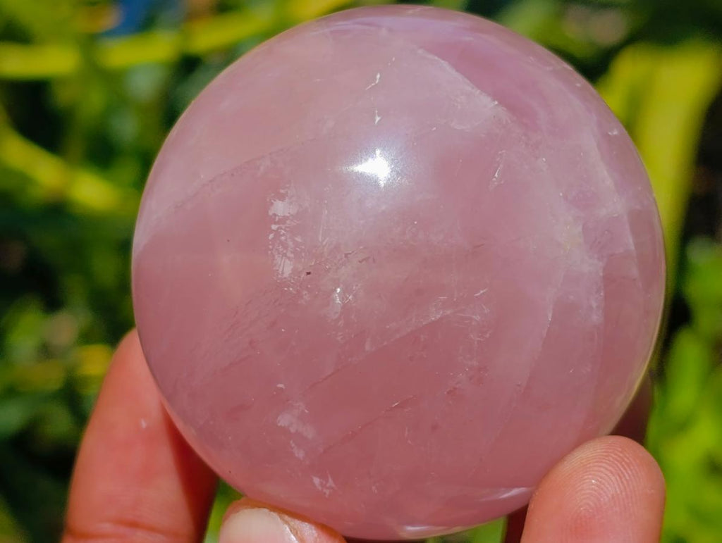 Polished Small Gemmy Star Rose Quartz Spheres x 6 From Madagascar