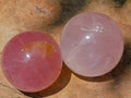 Polished Small Gemmy Star Rose Quartz Spheres x 6 From Madagascar
