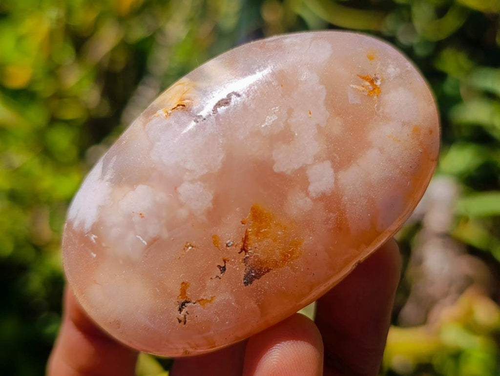 Polished Flower Agate Palm Stones x 12 From Antsahalova, Madagascar