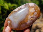Polished Flower Agate Palm Stones x 12 From Antsahalova, Madagascar