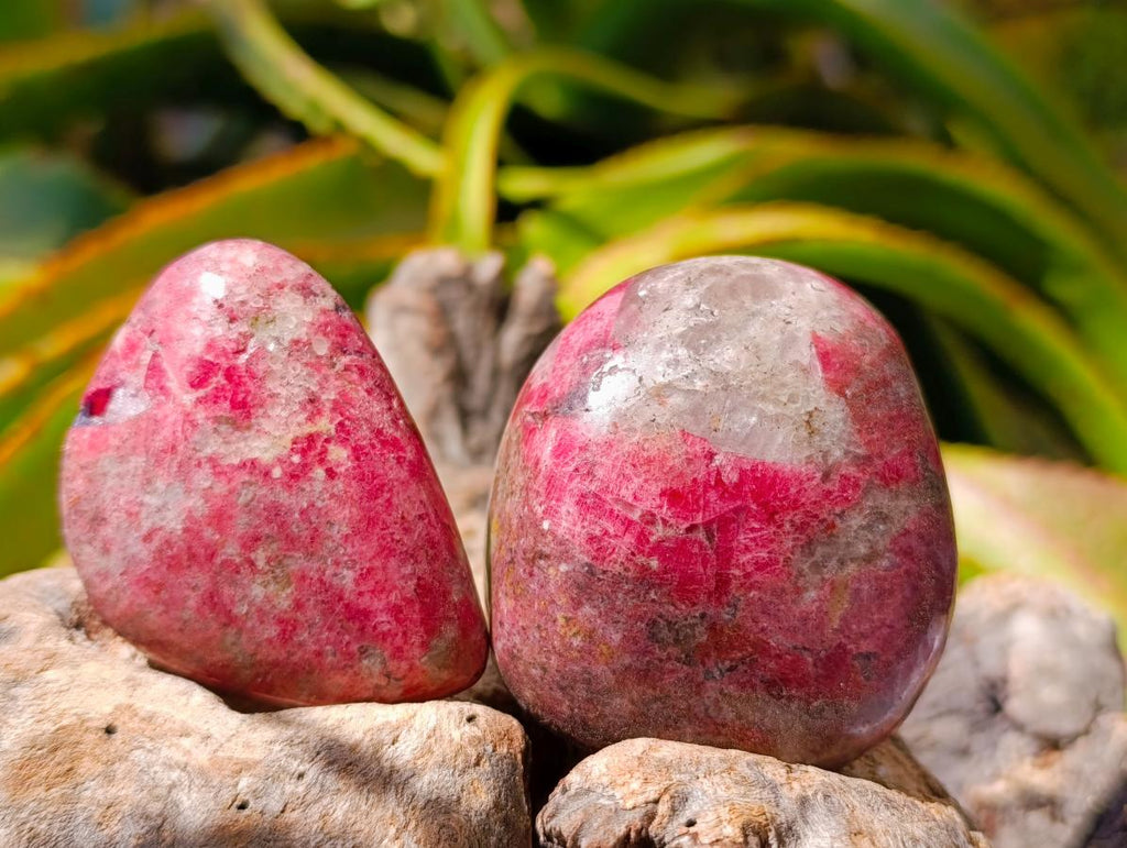 Polished Rhodonite Free Forms x 6 From Rhusinga, Zimbabwe