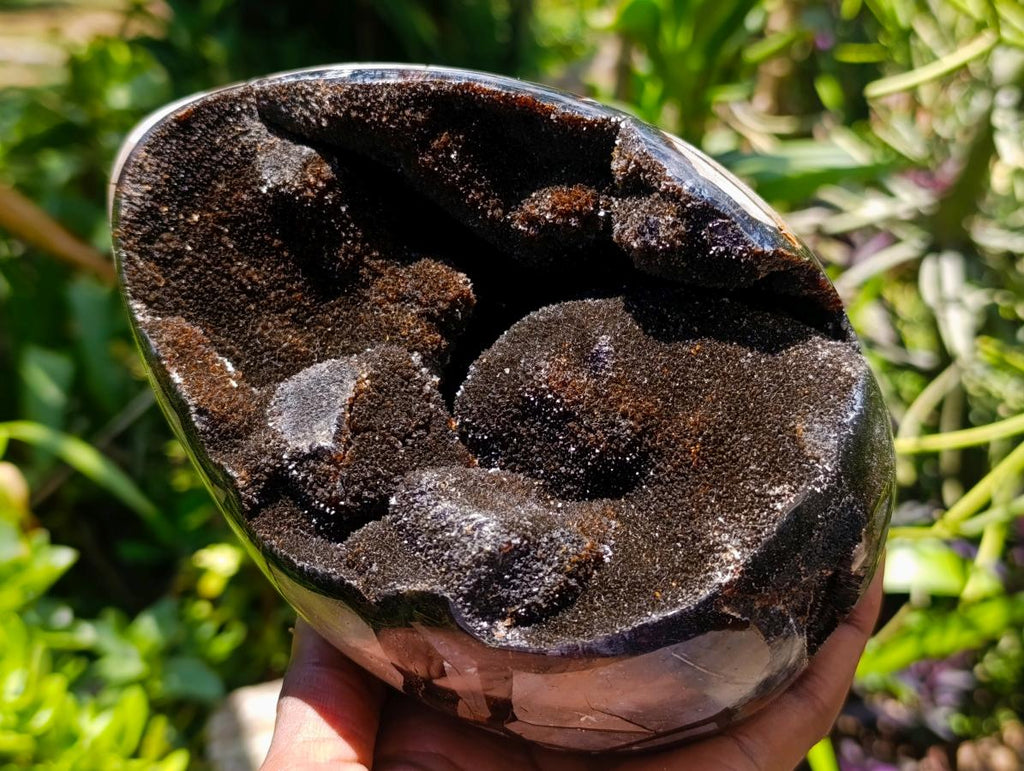 Polished Large Septerye Sauvage "Dragons Egg" Geode x 1 From Mahajanga, Madagascar