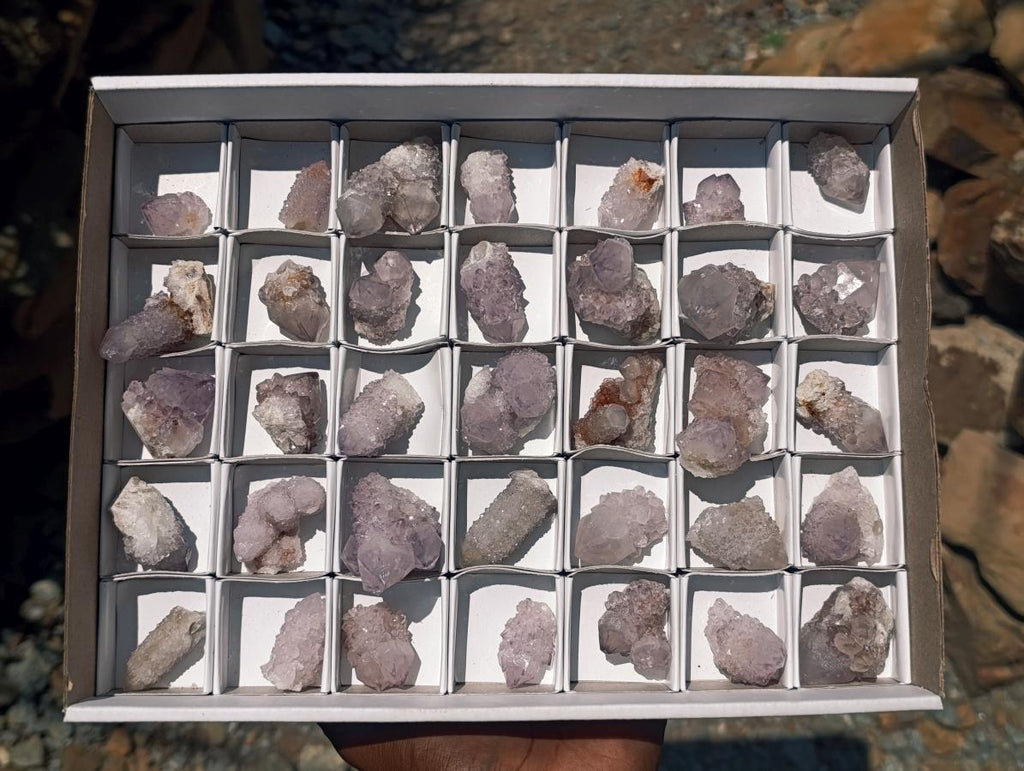 Natural Amethyst Spirit Crystals x 35 From Boekenhouthoek, South Africa