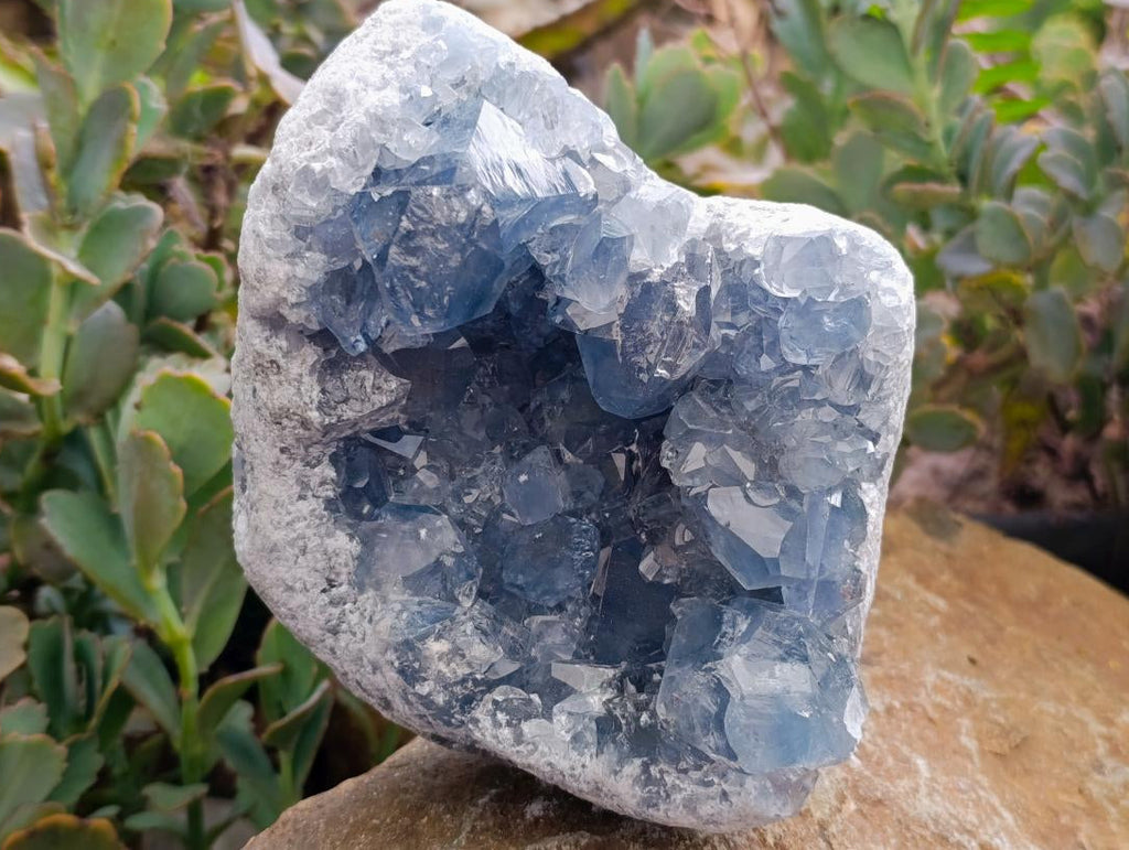 Natural Blue Celestite Specimens x 2 From Sakoany, Madagascar