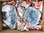 Natural Blue Celestite Specimens x 2 From Sakoany, Madagascar