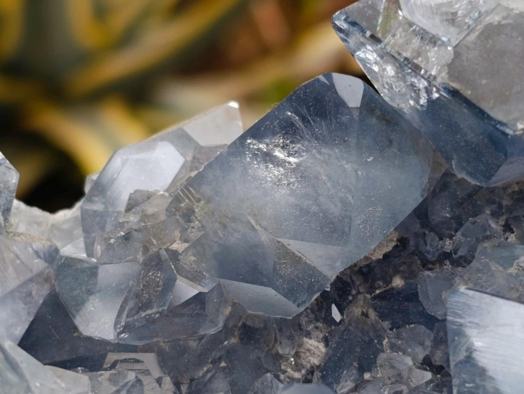 Natural Blue Celestite Specimens x 2 From Sakoany, Madagascar