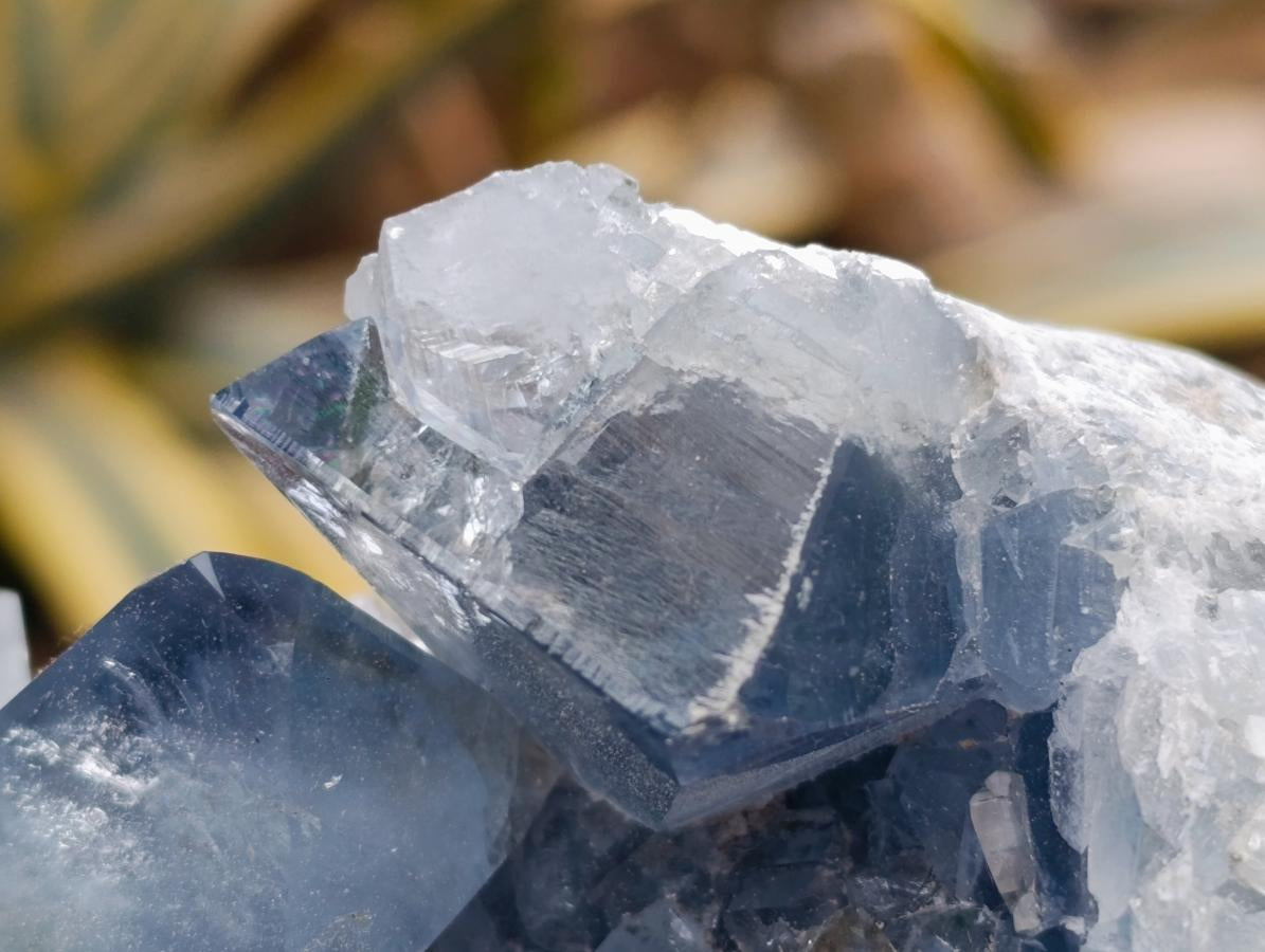 Natural Blue Celestite Specimens x 2 From Sakoany, Madagascar