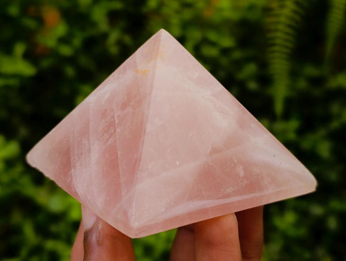 Polished Gemmy Rose Quartz Pyramids x 6 From Madagascar - Toprock Gemstones and Minerals 