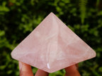 Polished Gemmy Rose Quartz Pyramids x 6 From Madagascar