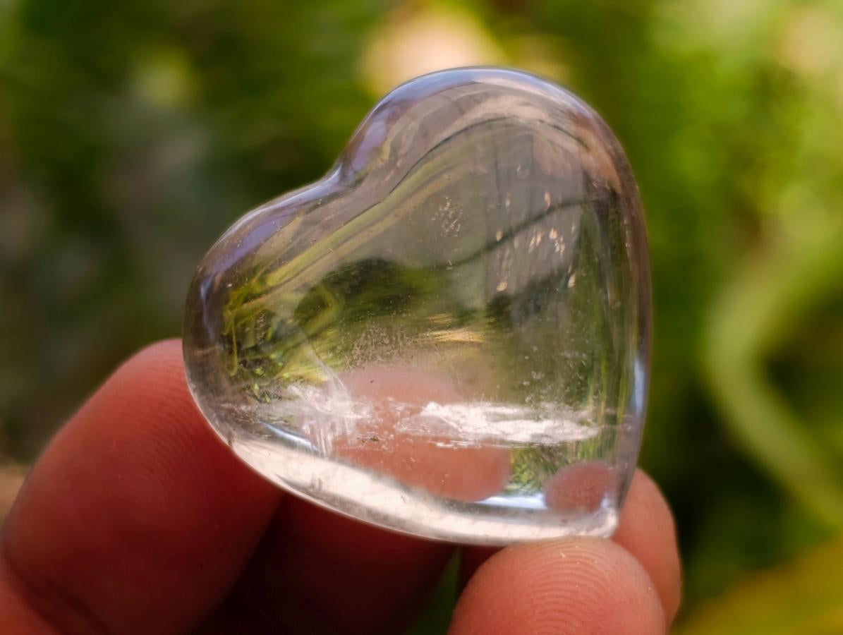 Polished Rose Girasol and Smokey Quartz Hearts x 35 From Madagascar - Toprock Gemstones and Minerals 