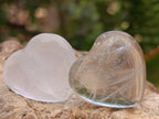 Polished Rose Girasol and Smokey Quartz Hearts x 35 From Madagascar - Toprock Gemstones and Minerals 