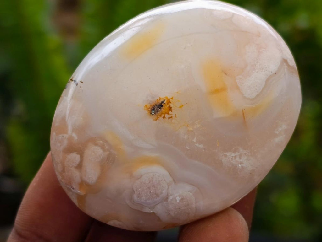 Polished Flower Agate Palm Stones x 20 From Antsahalova, Madagascar