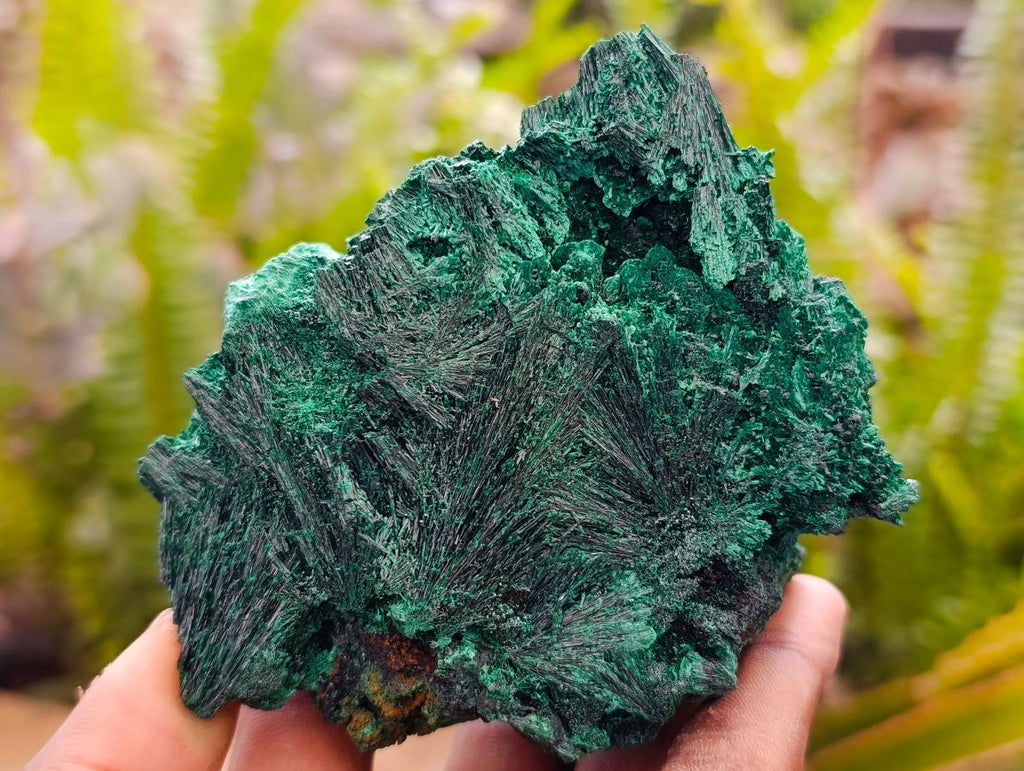 Natural Silky Malachite Specimens x 4 From Kasompe, Congo