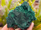 Natural Silky Malachite Specimens x 4 From Kasompe, Congo