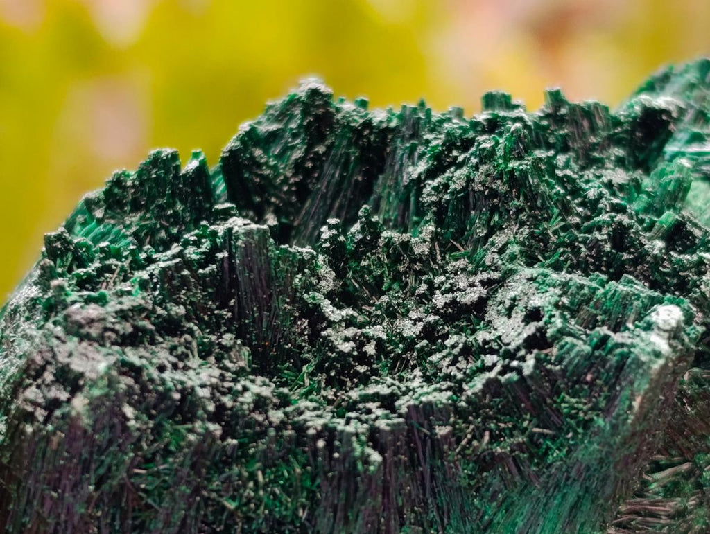 Natural Silky Malachite Specimens x 4 From Kasompe, Congo