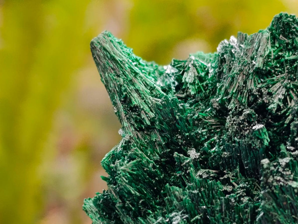 Natural Silky Malachite Specimens x 4 From Kasompe, Congo