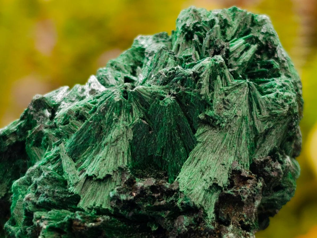 Natural Silky Malachite Specimens x 4 From Kasompe, Congo