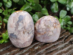 Polished Flower Agate Standing Free Forms x 6 From Antsahalova, Madagascar