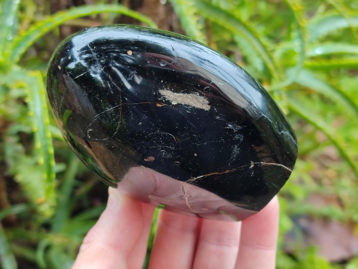 Polished Black Tourmaline Standing Free Forms x 4 From Madagascar
