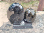Polished Black Tourmaline Standing Free Forms x 4 From Madagascar